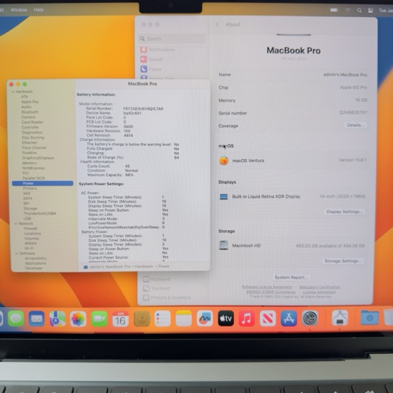 MacBook Pro 14 2023 Space  M2 Pro 16/512 Apple care 19.08.24